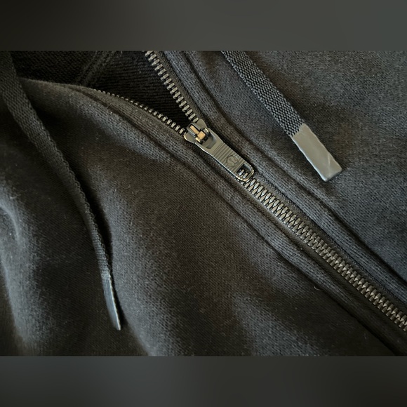 Lululemon To You Hoodie Floral Embroidered Full Zip black Cotton Terry size 6 - Picture 7 of 14